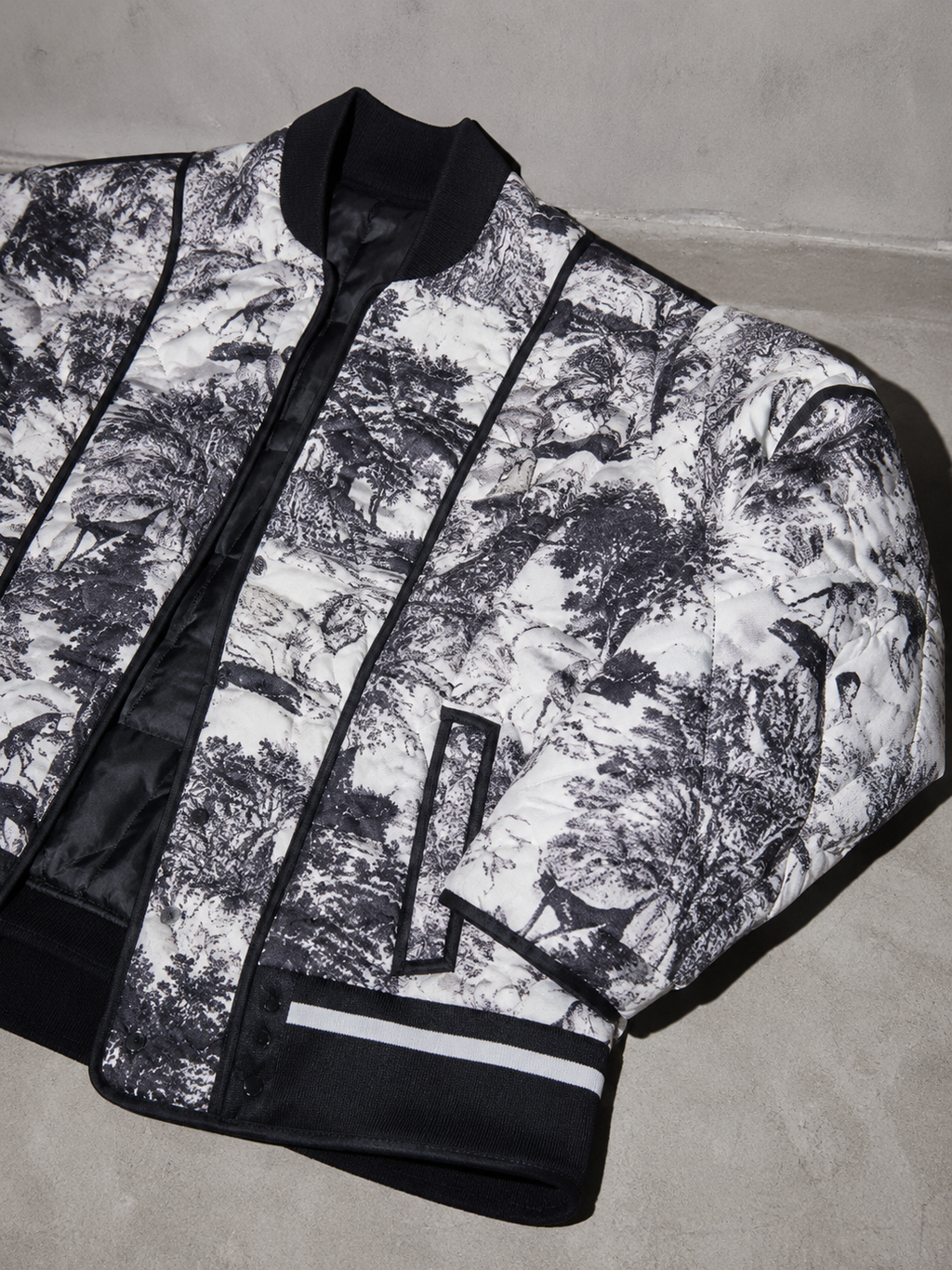 Code Culture catalog | printed-double-pocket-embellished-cotton-jacket | color-black | macro flat lay