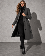 Women's Coat Longline High Stand Collar