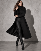 Women's Coat Longline High Stand Collar