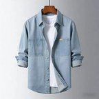 Unisex Denim Shirt with Classic Button Front