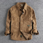 Unisex Classic Workwear Shirt with Heavy Washed Finish