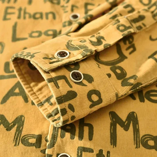Unisex Shirt with Vintage Letter Print