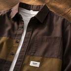 Unisex Workwear Shirt with Split Contrast Panels