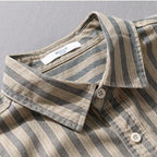 Unisex Striped Cotton Button Shirt
