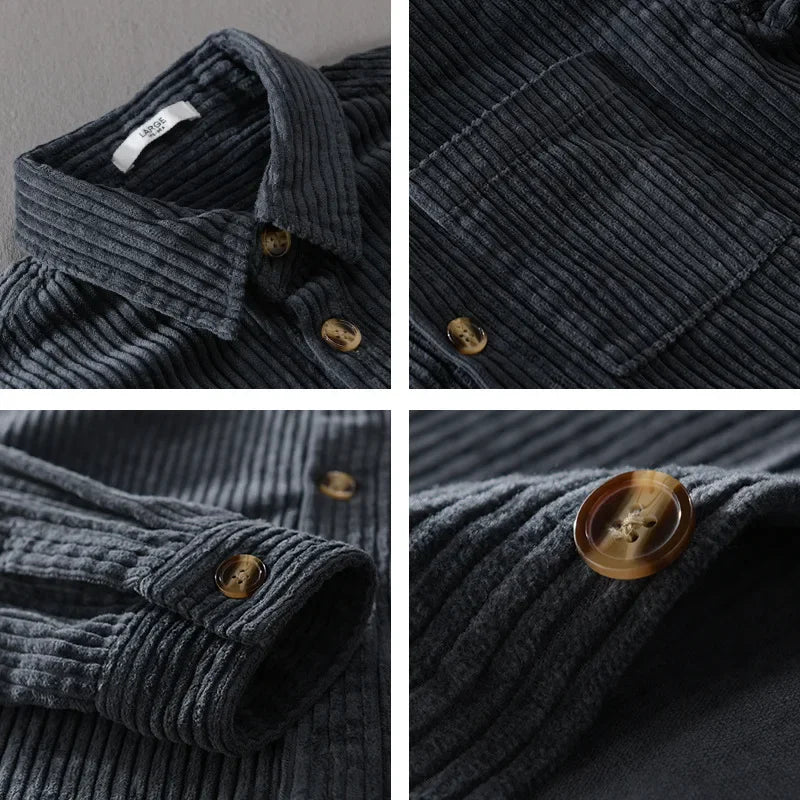 Unisex Overshirt Jacket in Cotton Corduroy