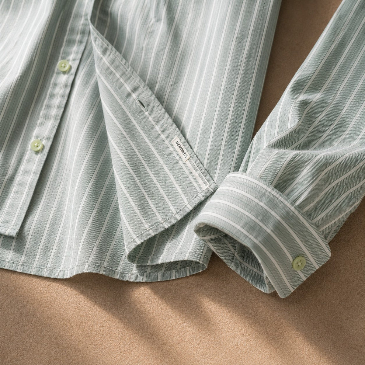 Unisex Long Sleeve Shirt with Oxford Stripes