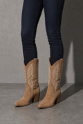 Women's Boots Embroidered Western Knee-High Shaft — Front Studio View
