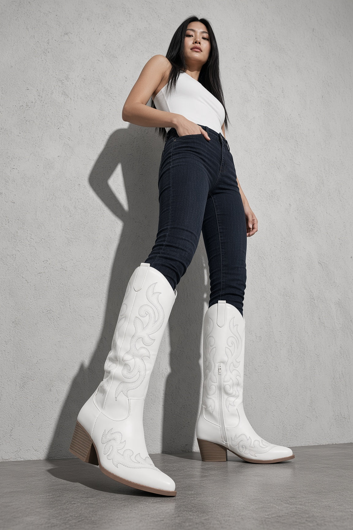 Women's Boots Western Knee-High Shaft