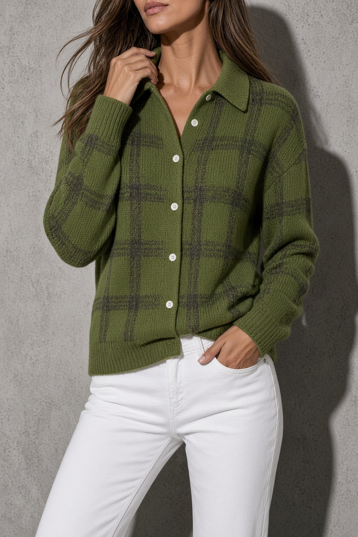 Women's Cardigan Button-Front Longline Shape — Styling & Fit Perspective
