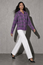 Women's Cardigan Button-Front Longline Shape — Back View (Angle 19)