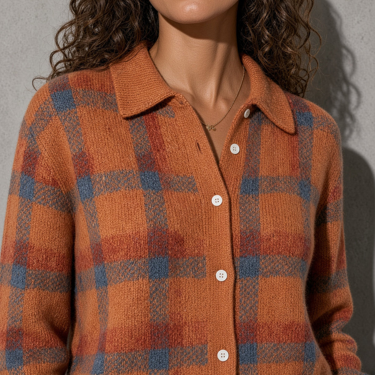 Women's Cardigan Button-Front Longline Shape — Sleeve & Cuff Detail