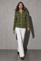 Women's Cardigan Button-Front Longline Shape — Interior Lining & Finish Detail (Angle 25)
