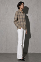 Women's Cardigan Button-Front Longline Shape — Macro Weave & Texture Detail (Angle 29)