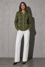 Women's Cardigan Button-Front Longline Shape — Front Studio View (Angle 31)