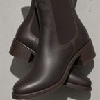 Boots For Women | Mid Calf Block Heel With Closed Toe — Full Length Model View