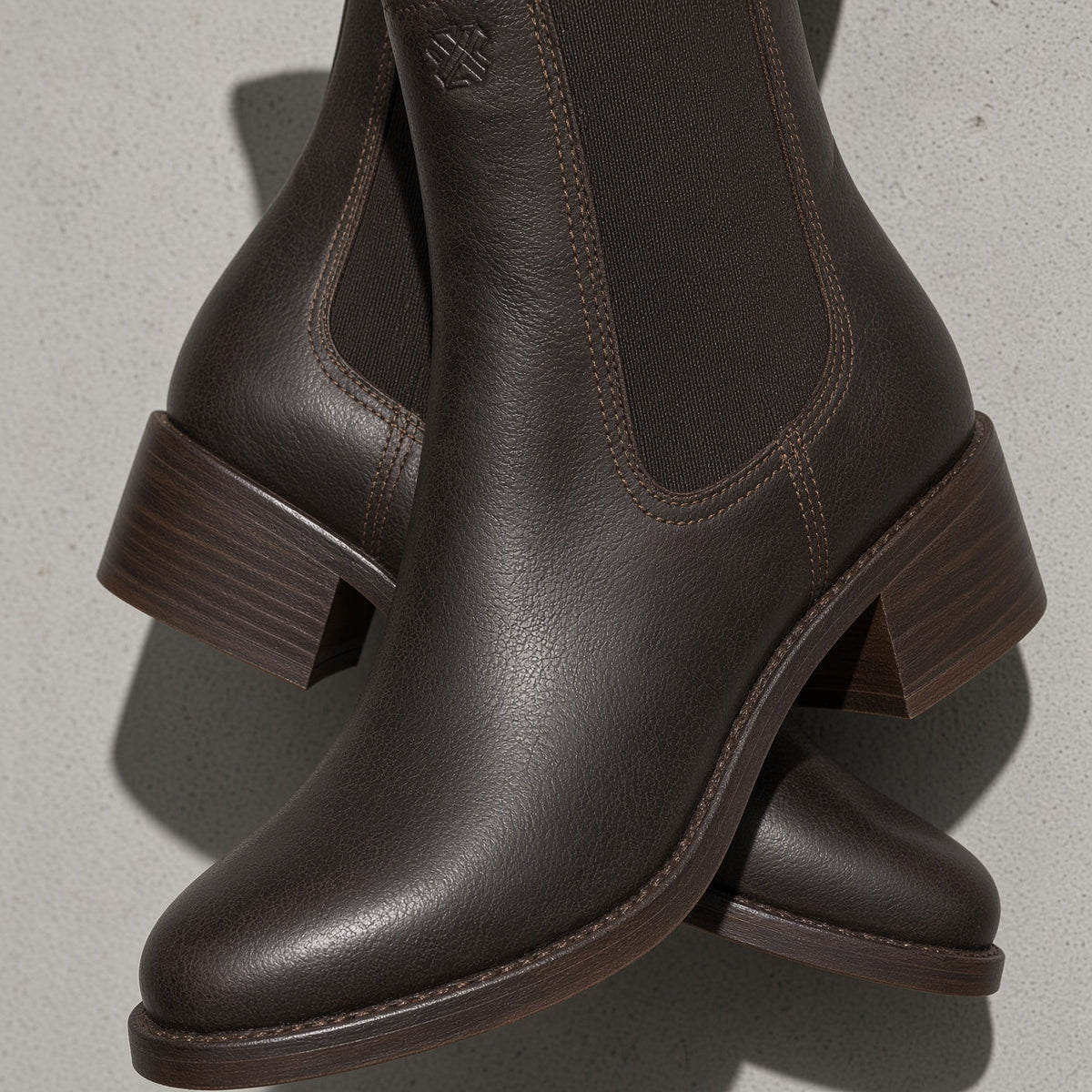 Boots For Women | Mid Calf Block Heel With Closed Toe — Full Length Model View